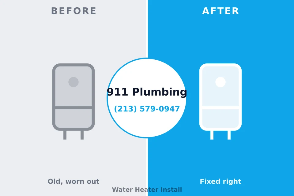 Before and after: plumbing repair Marana, AZ